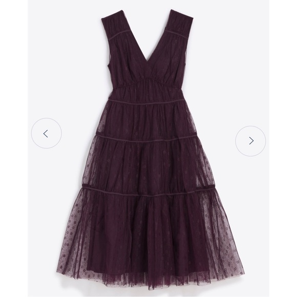 Draper James Dresses & Skirts - Draper James Margo Sleeveless Dress in Plum Tulle Size Large Cocktail Party